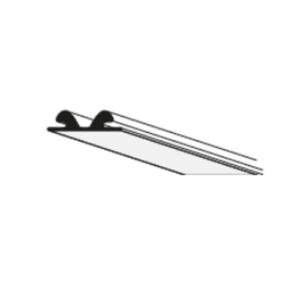 Abdeckband Kunststoff, weiss (Profil BDP 190)