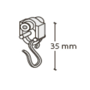 Stahlachsenroller mit Haken 35 mm (Profil BPI 115)