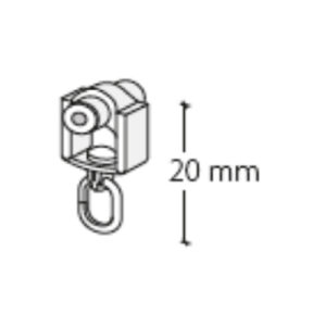 Stahlachsenroller mit drehbarer Öse 20 mm (Profil SVP 200)