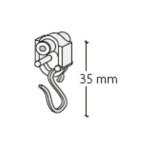 Stahlachsenroller mit Haken 35 mm (Profil SVP 200)